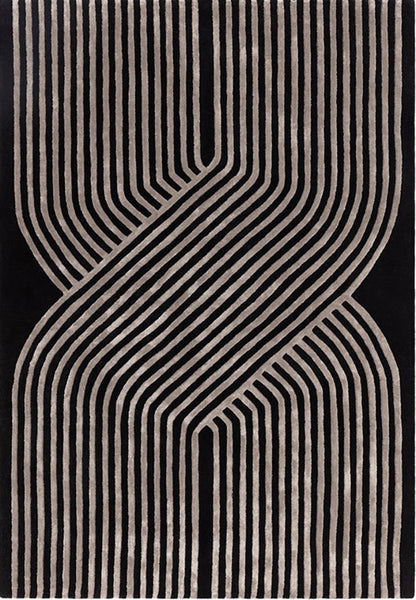 Art Deco rug in Gunmetal colour also known as Matrix by Asiatic