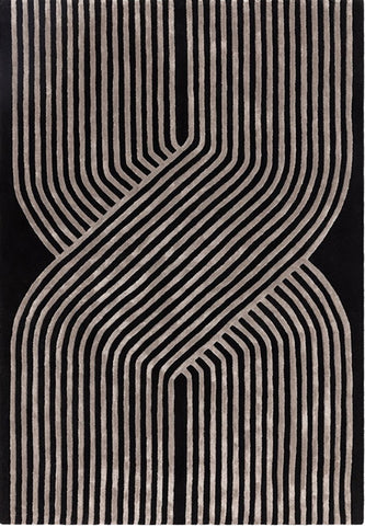 Art Deco rug in Gunmetal colour also known as Matrix by Asiatic