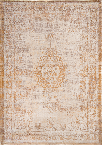 A Truly Vintage look Medallion Large flatweave rug in Oyster from The Fading World collection by Louis De Poortere