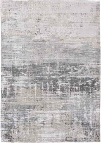 Inspired by the sandy beaches of Long Island and New Jersey this Large rug is also known as Streaks Coney Grey by Louis De Poortere