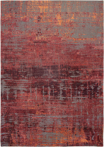 Inspired by the sandy beaches of Long Island and New Jersey this Large rug is also known as Streaks Nassau Red by Louis De Poortere