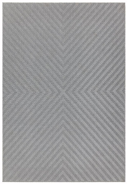 Light Grey arrow design outdoor rug also known as Antibes by Asiatic