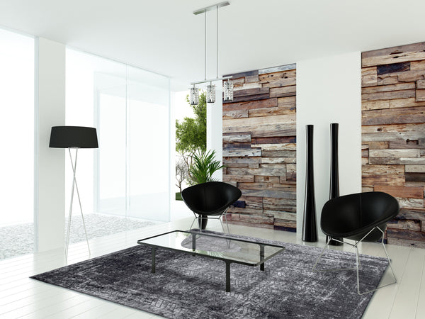 New York Ladder Charcoal Large - Love Is A Rug