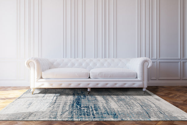 New York Rift Azure Large - Love Is A Rug