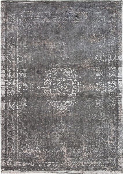 A Truly Vintage look Medallion Large flatweave rug in Stone from The Fading World collection by Louis De Poortere