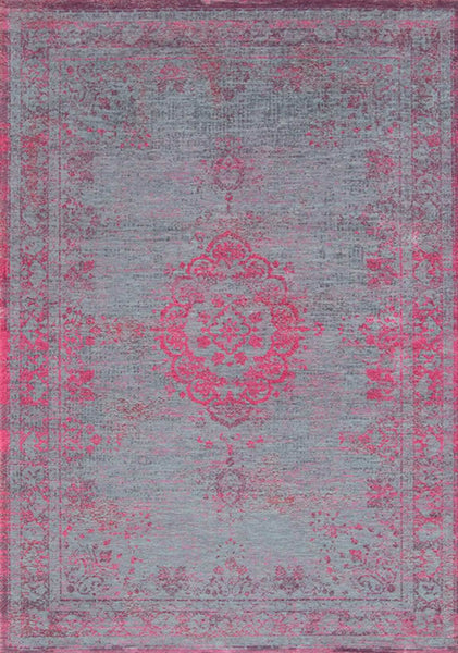 A Truly Vintage look Medallion Large flatweave rug in Pink from The Fading World collection by Louis De Poortere